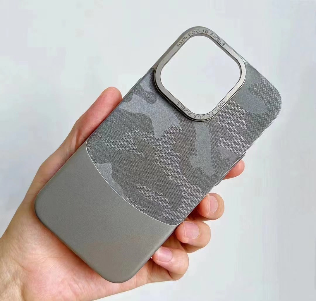 Phone Case PC Color Matching Camouflage Eyelet Drop-resistant Protective Cover