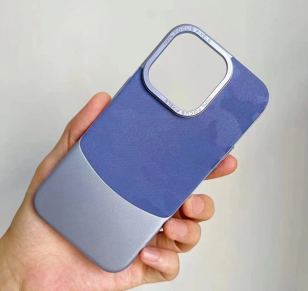 Phone Case PC Color Matching Camouflage Eyelet Drop-resistant Protective Cover