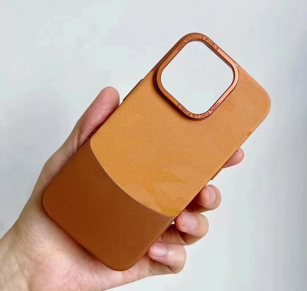 Phone Case PC Color Matching Camouflage Eyelet Drop-resistant Protective Cover