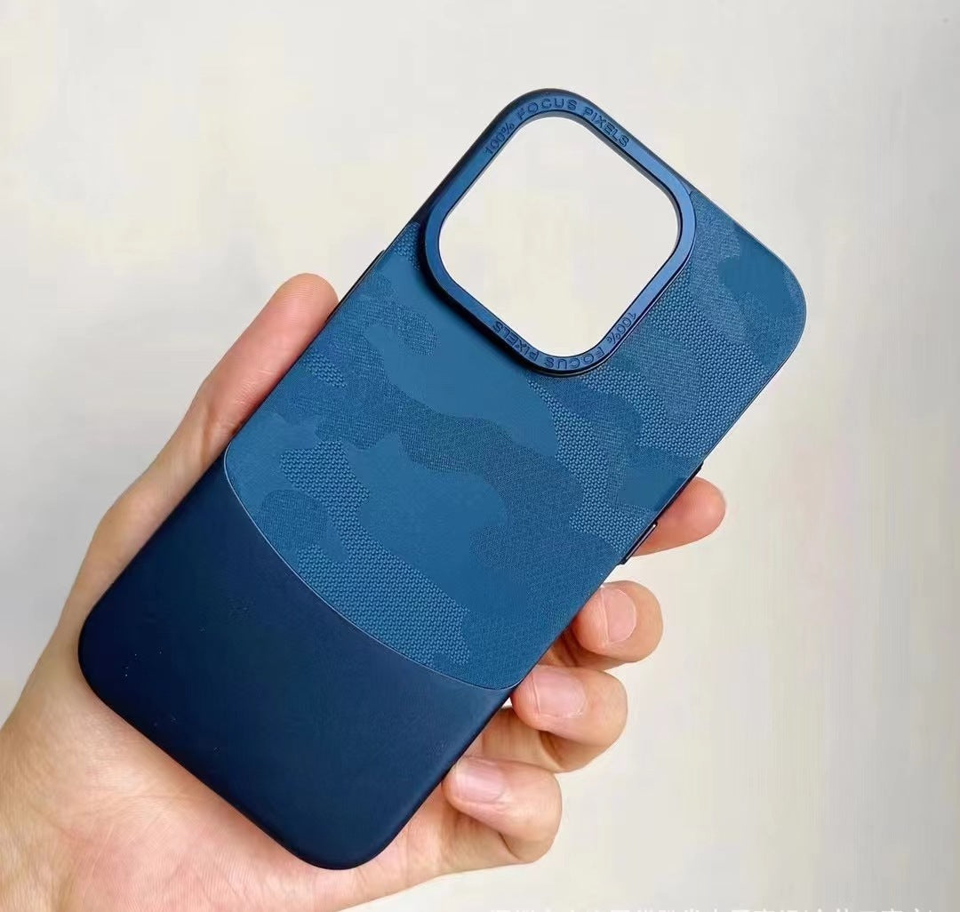 Phone Case PC Color Matching Camouflage Eyelet Drop-resistant Protective Cover