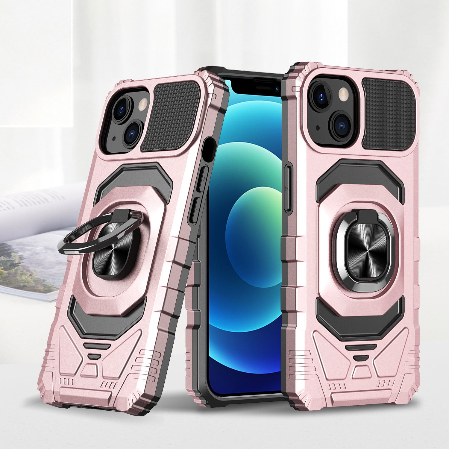 Car Magnetic Ring 2-in-1 Shockproof Phone Case