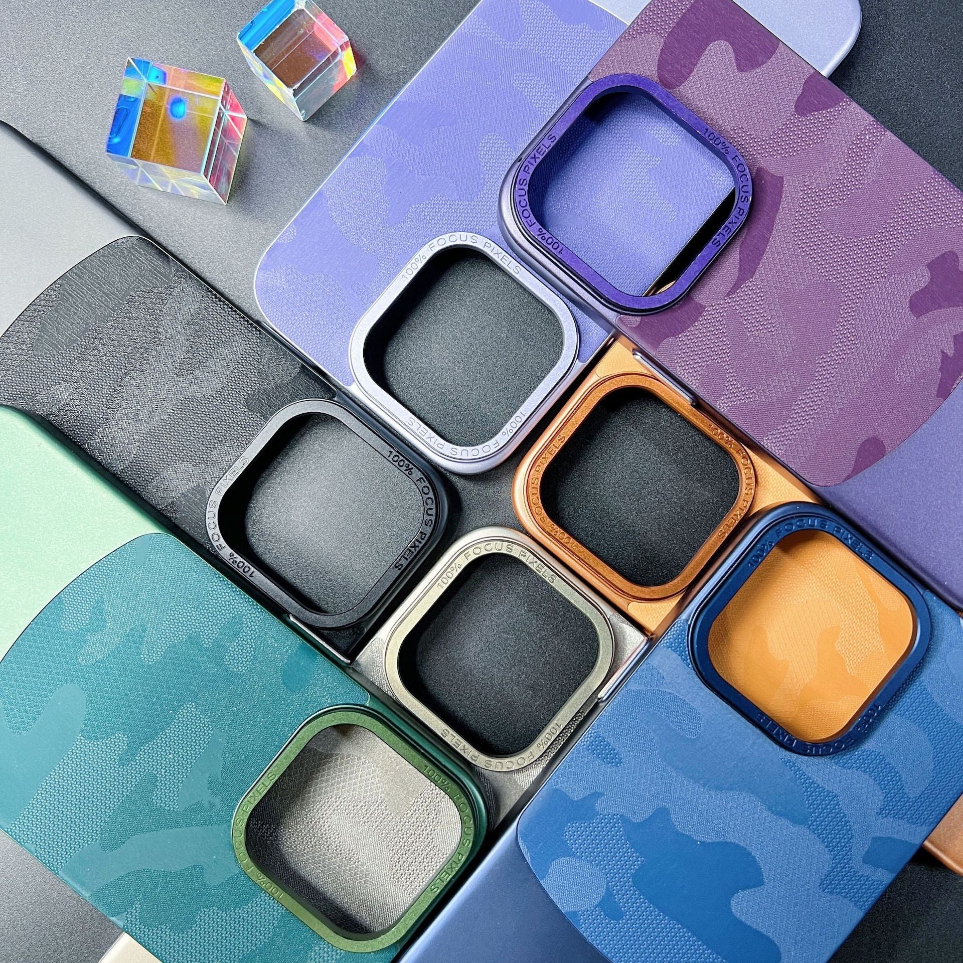 Phone Case PC Color Matching Camouflage Eyelet Drop-resistant Protective Cover