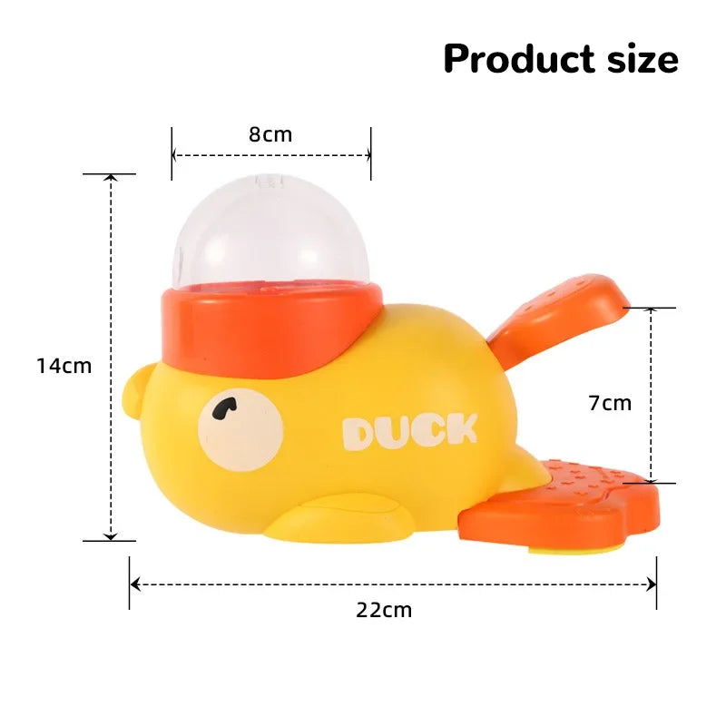 "Yellow Duck-Shaped Interactive Cat Treat Dispenser Durable Plastic Training dogToy Puzzle Slow Feeder Dog Entertainment Toy "