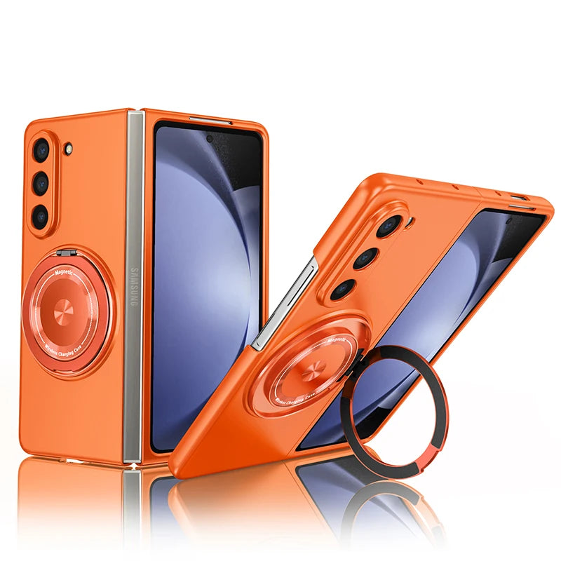 Magnetic Wireless Charging Case for Samsung Galaxy Z Fold 3 4 5 6 Magsafe Cover Cases Shockproof and Anti fingerprints Kickstand