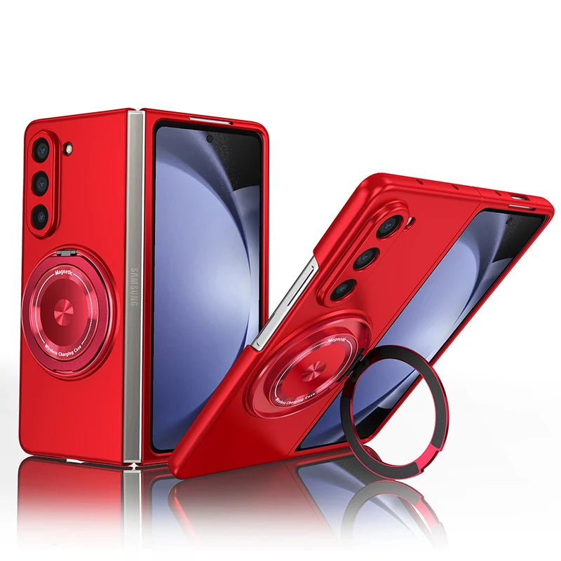 Magnetic Wireless Charging Case for Samsung Galaxy Z Fold 3 4 5 6 Magsafe Cover Cases Shockproof and Anti fingerprints Kickstand