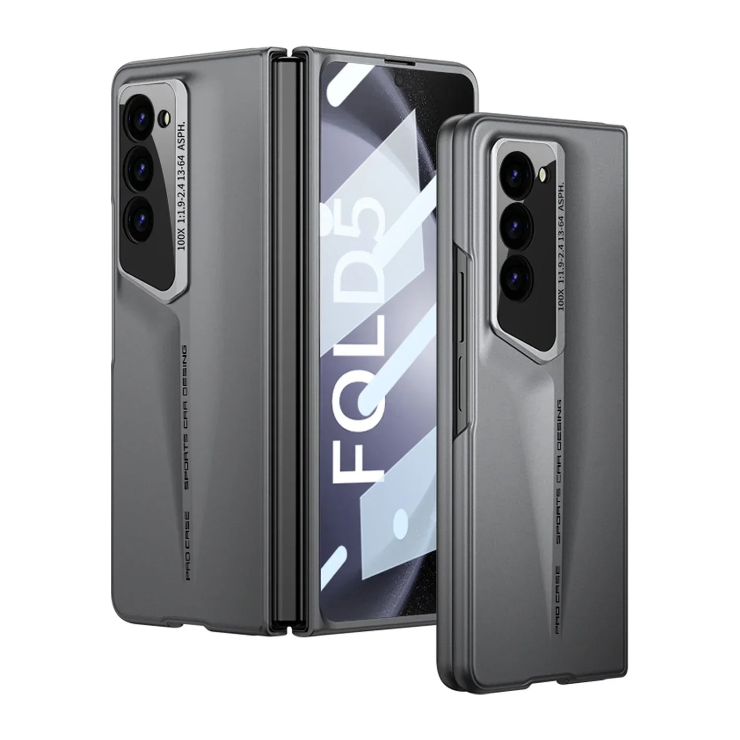 Armor Shockproof Hard Case for Samsung Galaxy Z Fold 3 4 5 6 5G with Outer Screen Glass Protective Matte Cover
