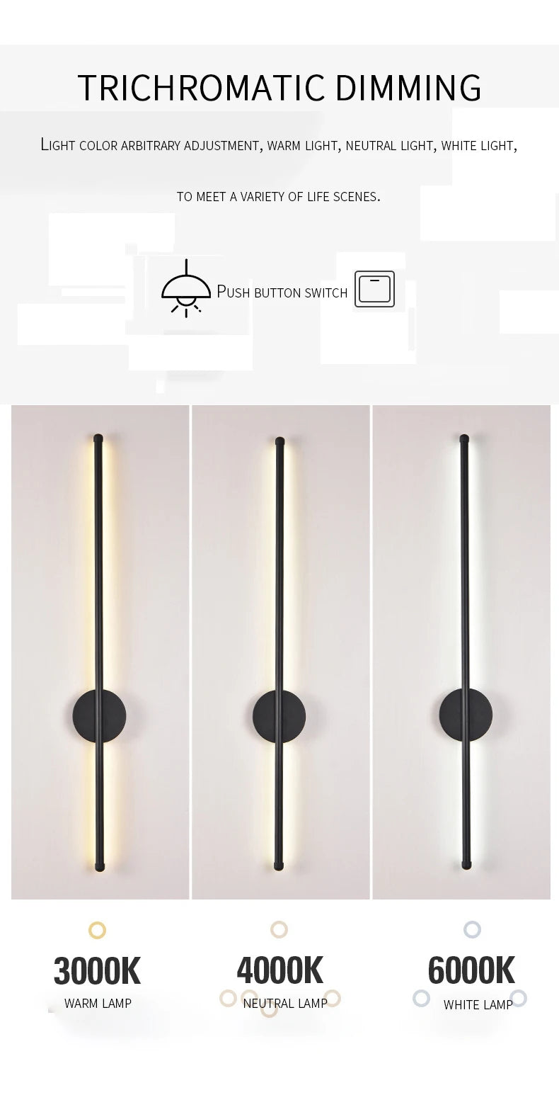 Modern Wall Light Original LED Room Decoration Bedroom Living Room Lights For TV Wall Home Appliances Simple Lighting Fixtures