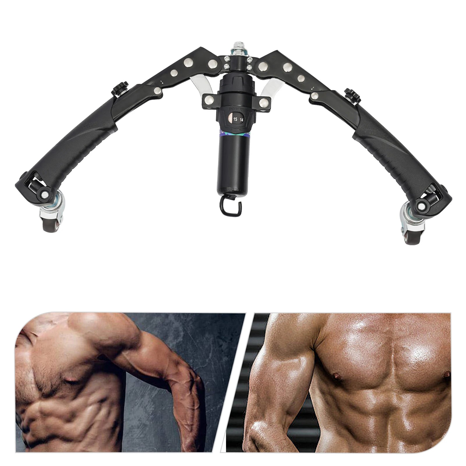 Hydraulic Power Twister Spin Button Arm Blaster Forearm Workout Equipment  Adjustable 22-440lbs for Arms, Legs, Biceps, etc