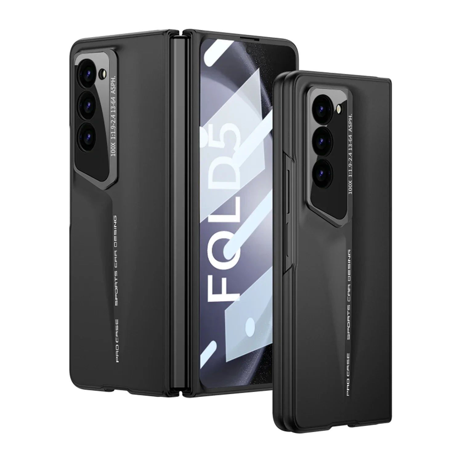 Armor Shockproof Hard Case for Samsung Galaxy Z Fold 3 4 5 6 5G with Outer Screen Glass Protective Matte Cover