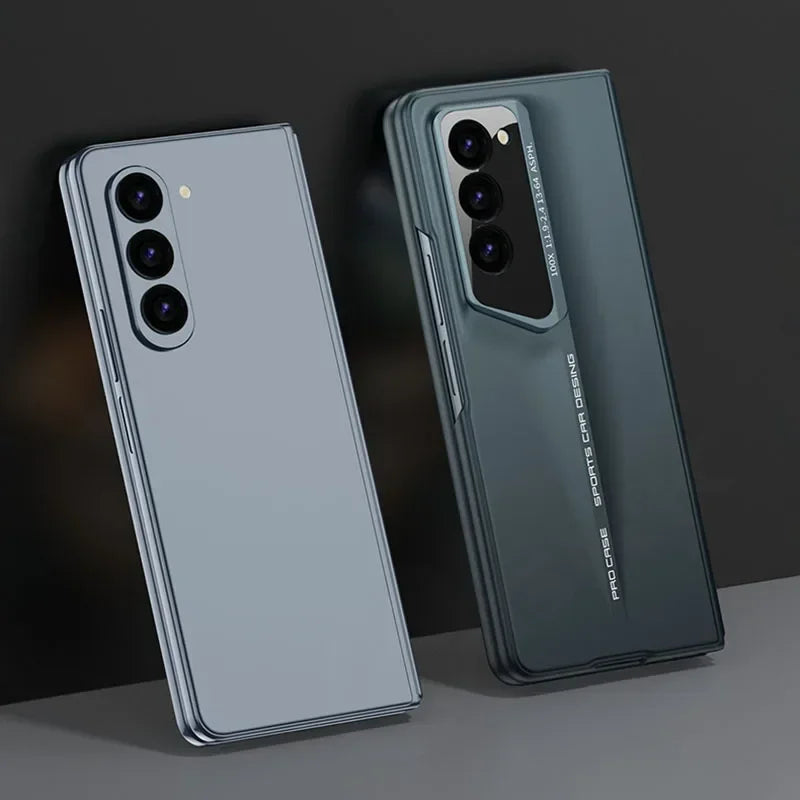 Armor Shockproof Hard Case for Samsung Galaxy Z Fold 3 4 5 6 5G with Outer Screen Glass Protective Matte Cover