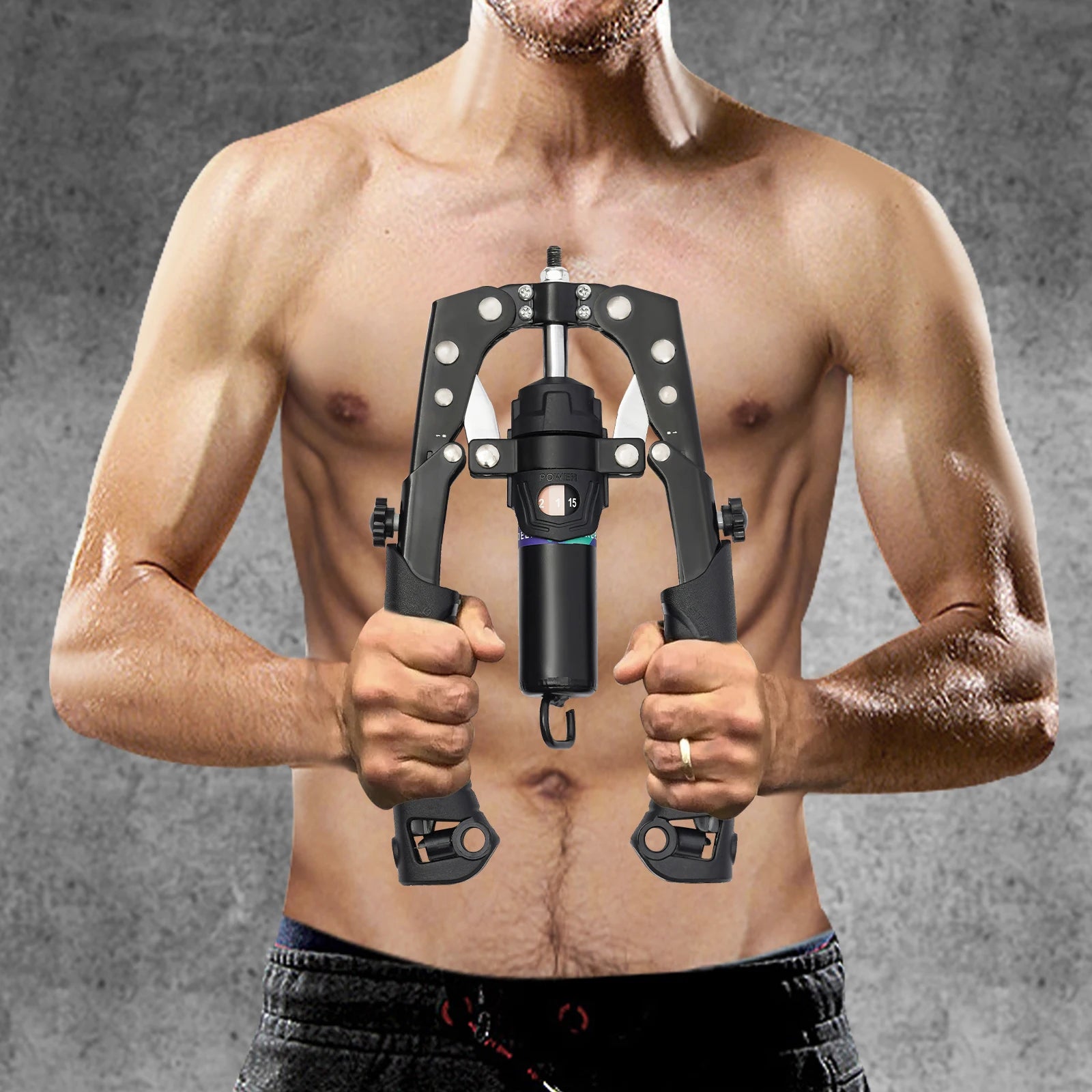 Hydraulic Power Twister Spin Button Arm Blaster Forearm Workout Equipment  Adjustable 22-440lbs for Arms, Legs, Biceps, etc