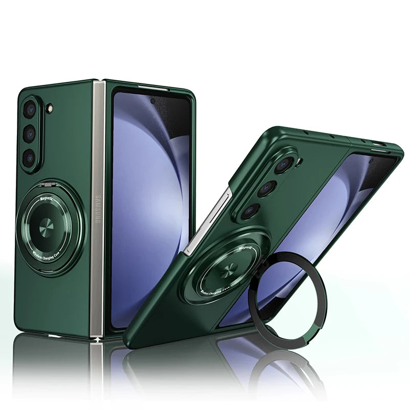Magnetic Wireless Charging Case for Samsung Galaxy Z Fold 3 4 5 6 Magsafe Cover Cases Shockproof and Anti fingerprints Kickstand
