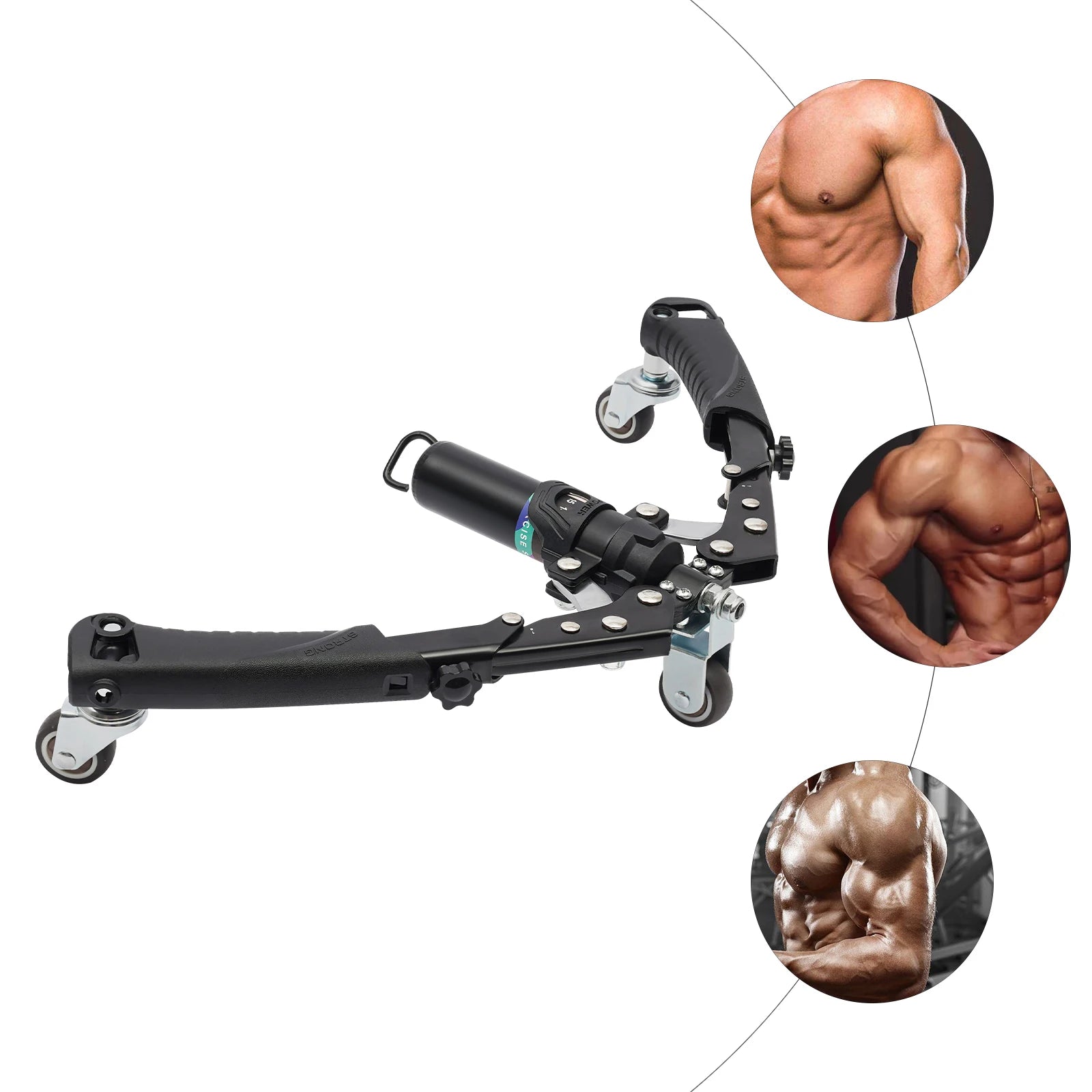 Hydraulic Power Twister Spin Button Arm Blaster Forearm Workout Equipment  Adjustable 22-440lbs for Arms, Legs, Biceps, etc
