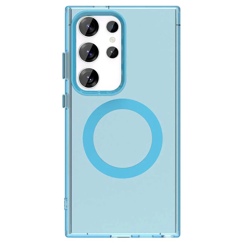 Wireless Charging Case Samsung Galaxy S25 Ultra Case Magnetic Luxury Frosted Silicone S25 Ultra Protector Cover S25 Ultra Case