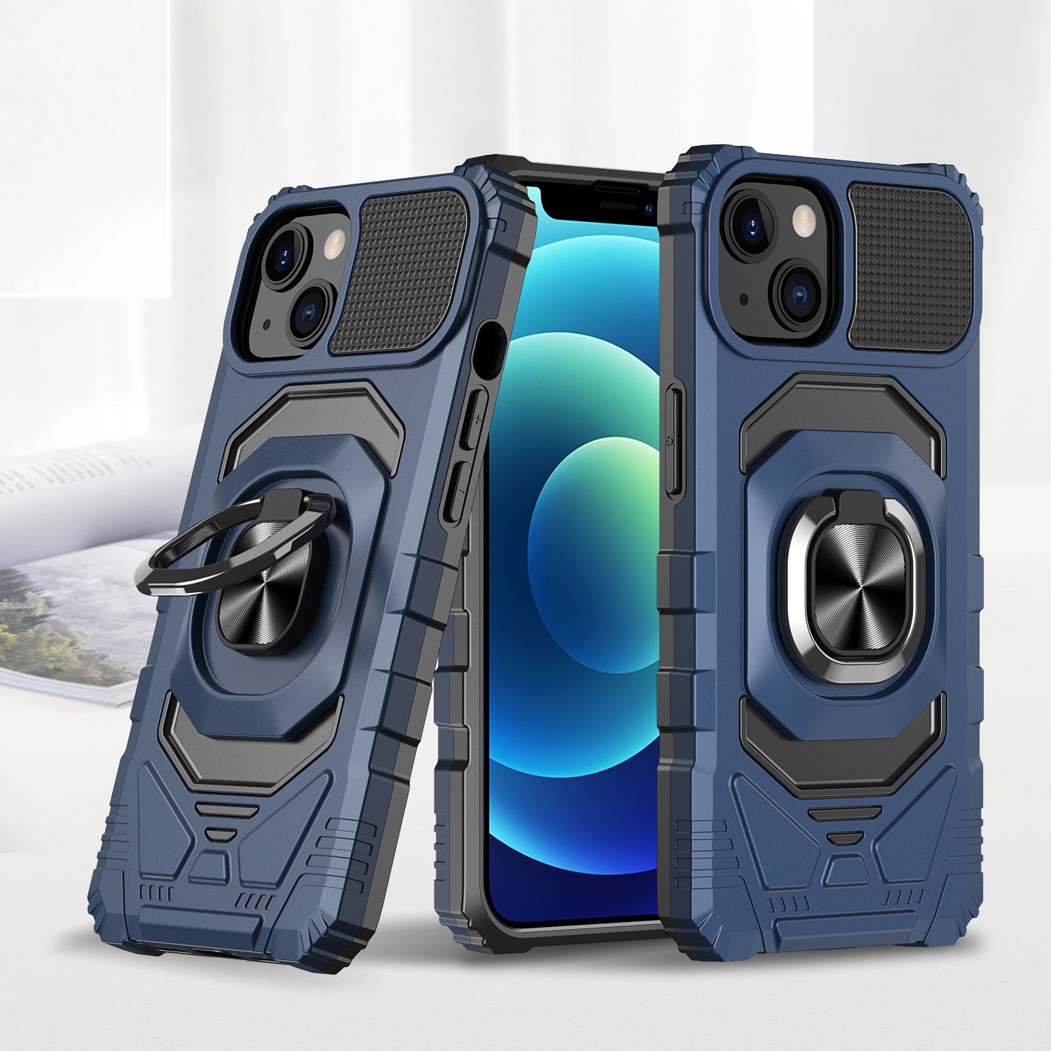 Car Magnetic Ring 2-in-1 Shockproof Phone Case
