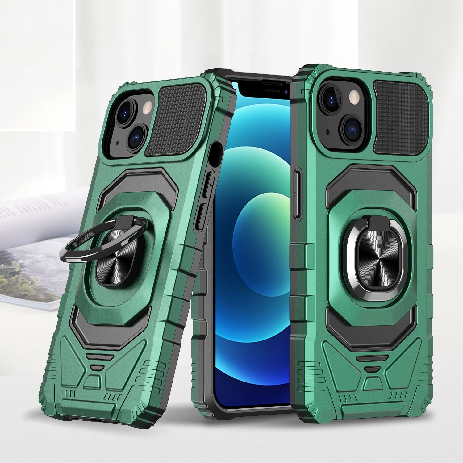Car Magnetic Ring 2-in-1 Shockproof Phone Case