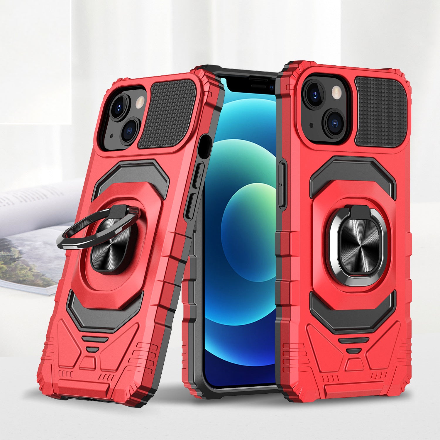 Car Magnetic Ring 2-in-1 Shockproof Phone Case