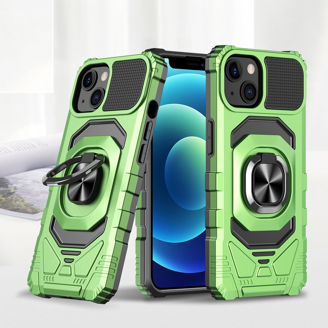 Car Magnetic Ring 2-in-1 Shockproof Phone Case